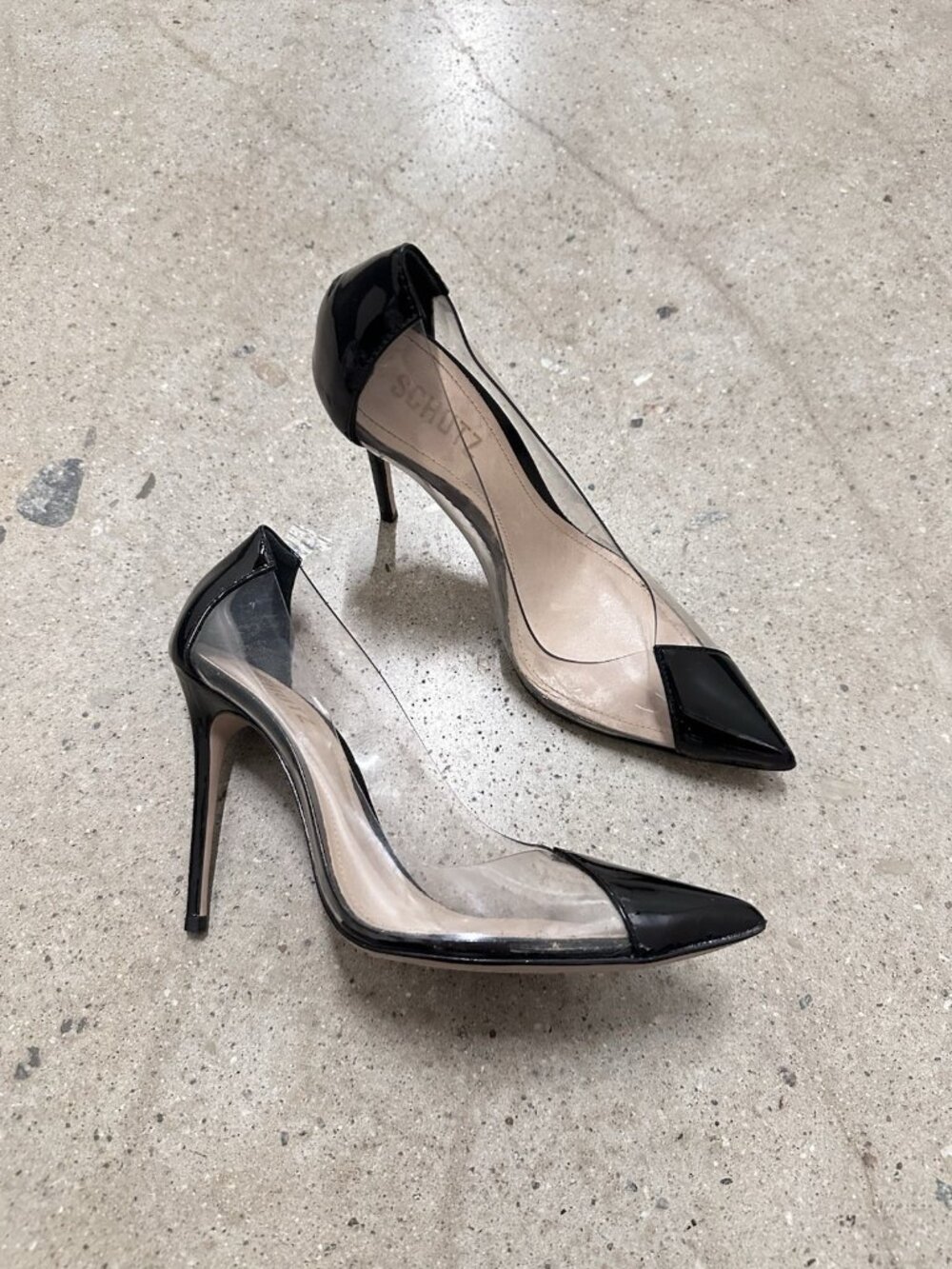 Schutz Cendi Heels Transparente & Black - Picture 5 of 7